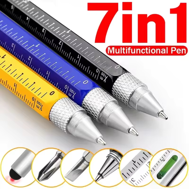 Writing Tools - 7-in-1 Multifunktionsstift, Touchscreen-Stift, kapazitiver Stift mit