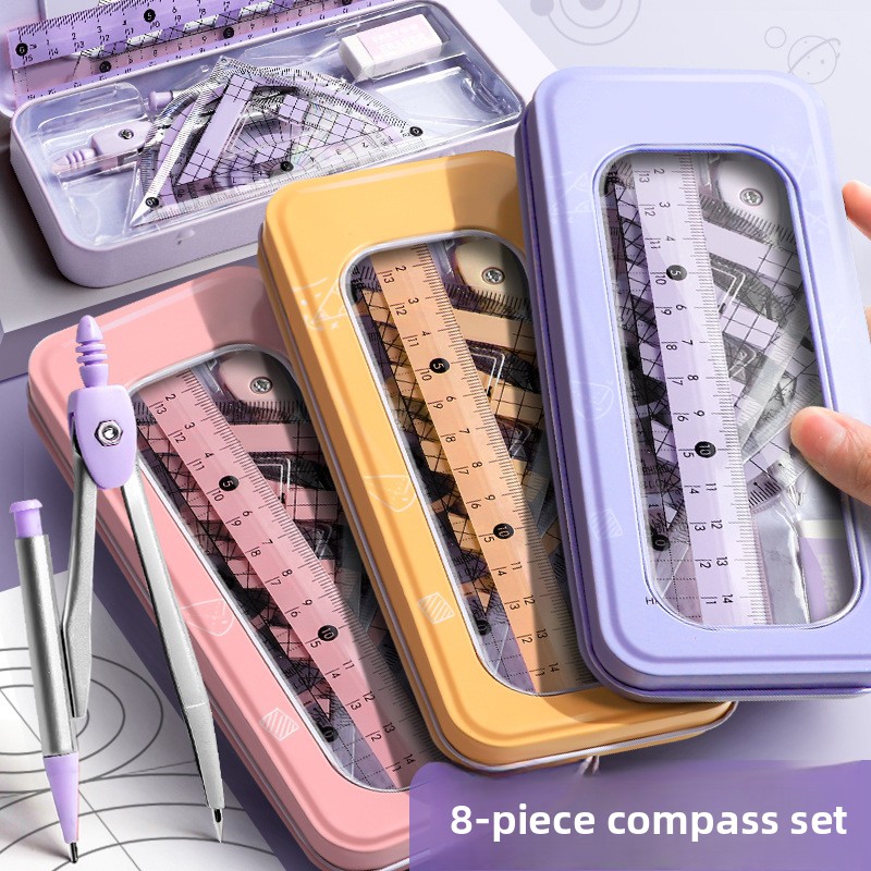 8-teiliges Geometrie-Set für S – Math Geometry Set With Compass Bewertung und Preis