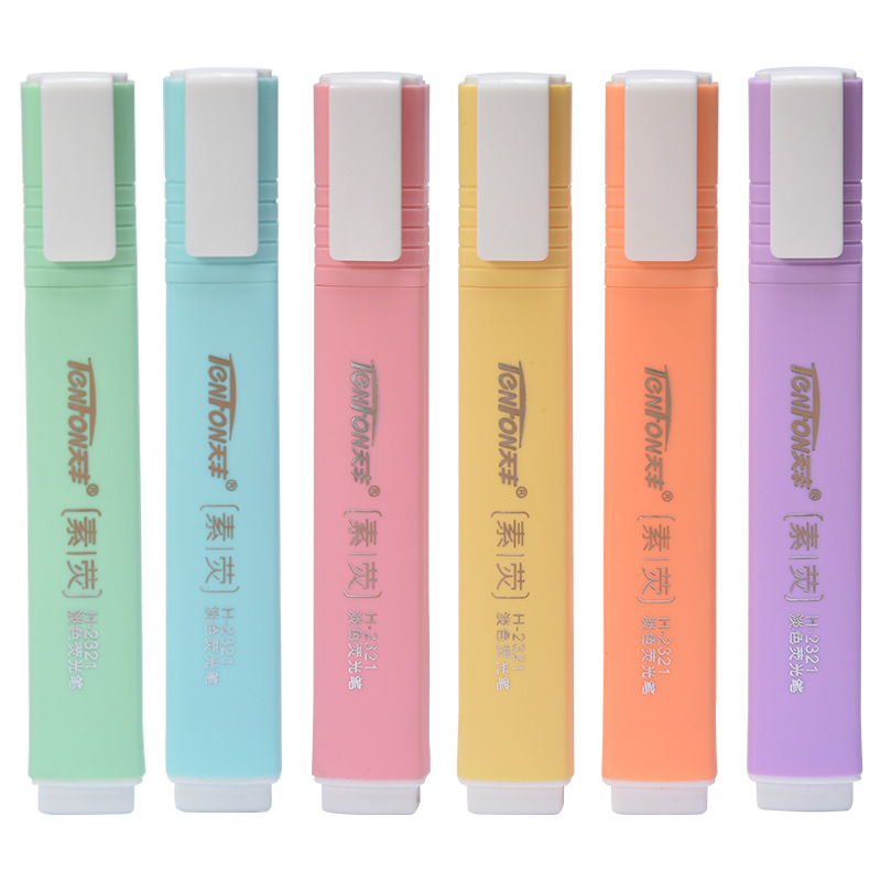 6 Teile/satz Flache Form Blass – Pastel Highlighter Set Double Ended Bewertung und Preis